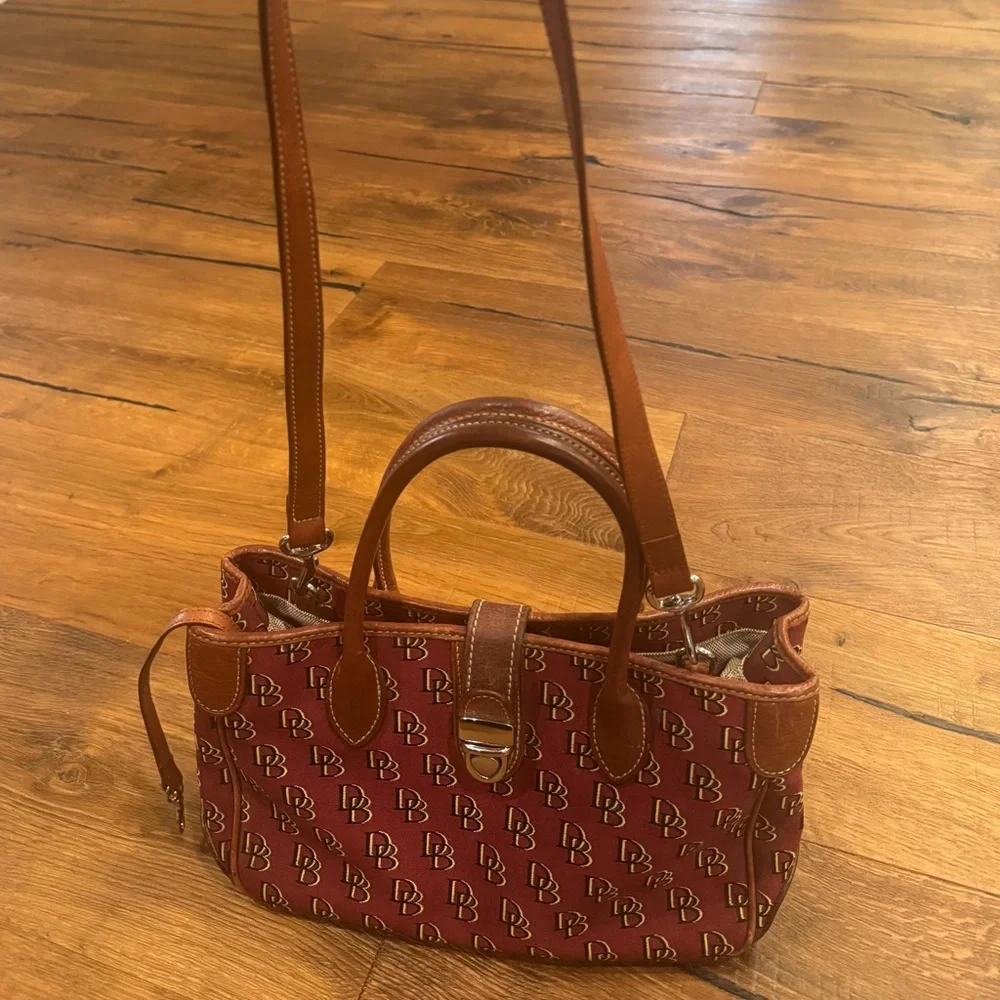 Dooney & Bourke Red and Brown Satchel
